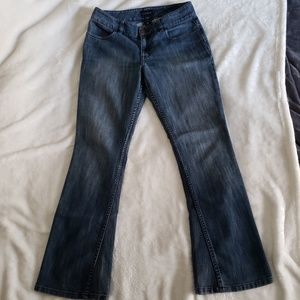 The Limited Women's Sandblasted Distressed Denim Jeans Boot Flare SZ 10R